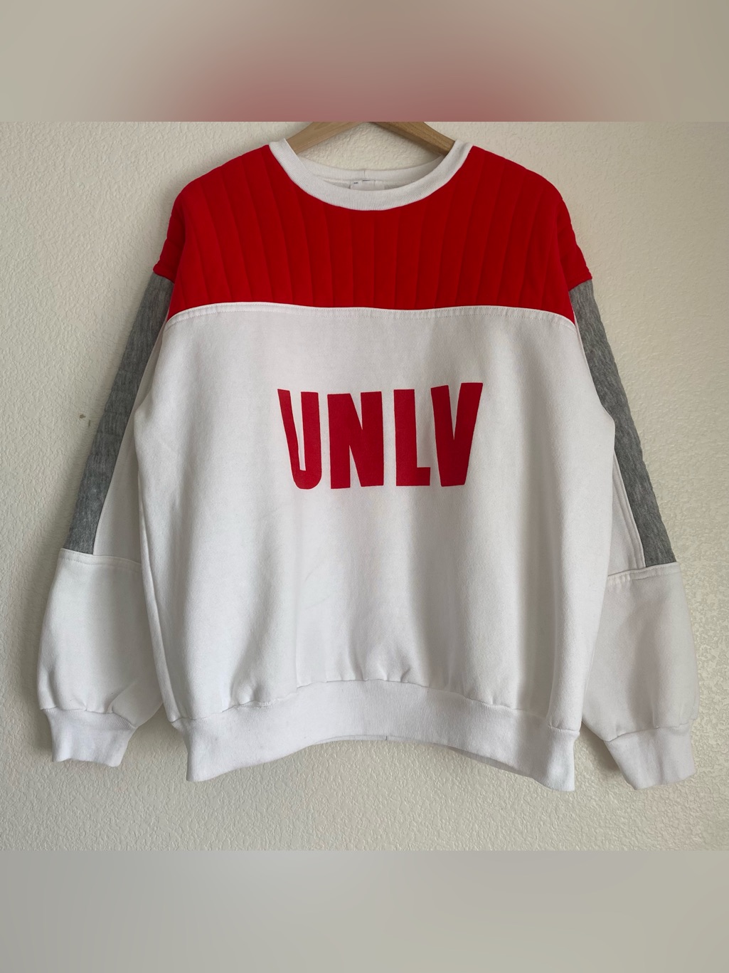Vintage Famous Sportswear Unlv Quilted Crewneck Sweater